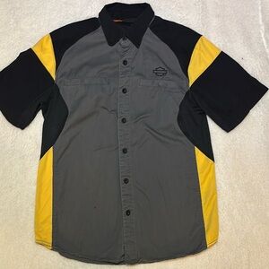 Harley-Davidson Embroidered Cotton Button Casual Medium Shirt